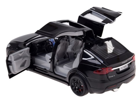 Autko Tesla Model X RC 1:22 metalowy samochód na pilota LED dym RC0772
