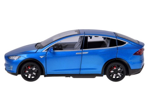 Autko Tesla Model X RC 1:22 metalowy samochód na pilota LED dym RC0772