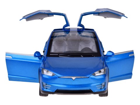 Autko Tesla Model X RC 1:22 metalowy samochód na pilota LED dym RC0772