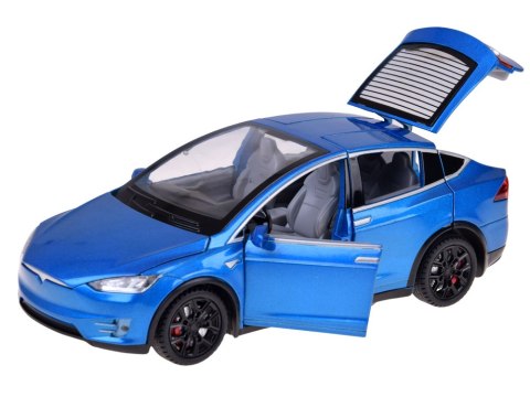 Autko Tesla Model X RC 1:22 metalowy samochód na pilota LED dym RC0772