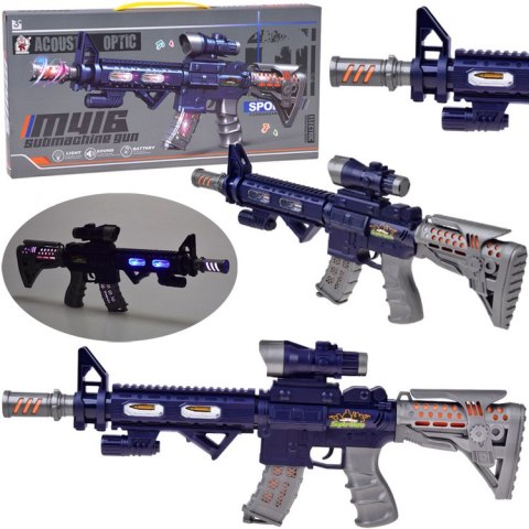 Karabin zabawkowy M416 światło dźwięk wibracje ZA6214