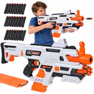 Pistolet 2w1 na piankowe naboje 24szt. - tryb elektryczny i manualny ZA6255