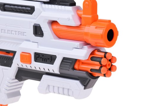 Pistolet 2w1 na piankowe naboje 24szt. - tryb elektryczny i manualny ZA6255