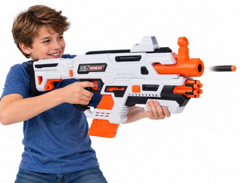Pistolet 2w1 na piankowe naboje 24szt. - tryb elektryczny i manualny ZA6255