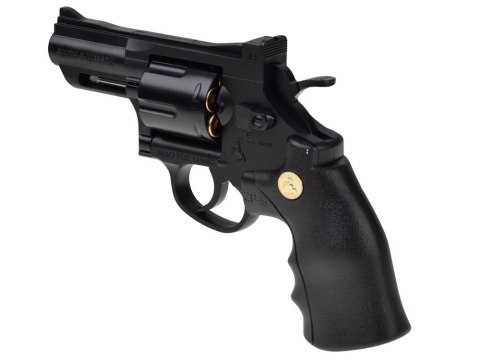 Pistolet REWOLWER - metalowy, automatyczny, zabawkowy + wymienne ele ZA6410