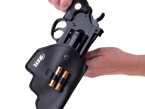 Pistolet REWOLWER - metalowy, automatyczny, zabawkowy + wymienne ele ZA6410