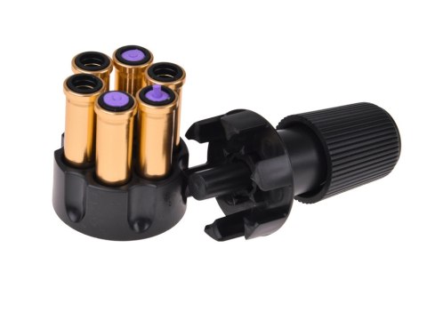 Pistolet REWOLWER - metalowy, automatyczny, zabawkowy + wymienne ele ZA6410