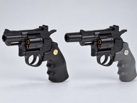 Pistolet REWOLWER - metalowy, automatyczny, zabawkowy + wymienne ele ZA6410