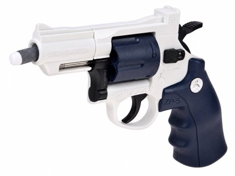 Pistolet REWOLWER zabawkowy, obrotowy + naboje piankowe ZA6411