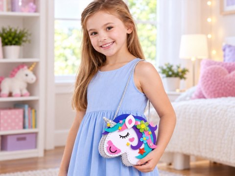Zestaw do robienia torebki DIY Torebka kreatywna JEDNOROŻEC z filcu ZA6263