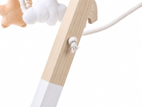 Drewniany Stojak Edukacyjny Baby Gym z 5 zawieszkami dla niemowląt ZA6490