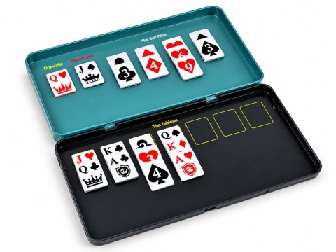 Gra karty PASJANS - magnetyczna, logiczna, karciana, dla 1 os. GR0863