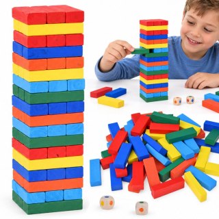 Gra zręcznościowa JENGA chwiejąca się wieża - klocki z drewna ZA6636