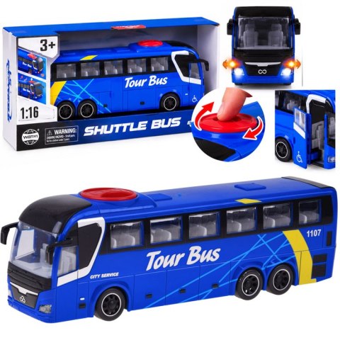 Interaktywny AUTOKAR - otwierany autobus z światłem i dźwiękiem 1:16 ZA6388