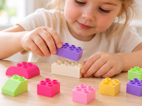 Klocki konstrukcyjne półmiękkie i sensoryczne w pudełku 41szt. ZA6247