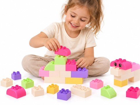 Klocki konstrukcyjne półmiękkie i sensoryczne w pudełku 41szt. ZA6247
