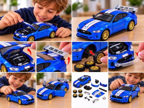 Samochód metalowy licencjonowany Ford Mustang GT 2018 s. 1:42 TUNING ZA6457