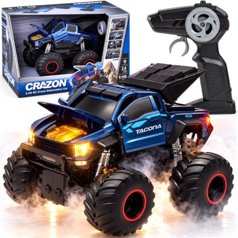 Samochód zdalnie sterowany Monster Truck Crazon 4x4 Efekt dymu RC0785