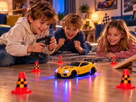Samochód zdalnie sterowany Toyota Supra Drift 1:43 4x4, LED, szybki RC0803