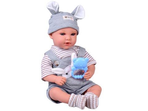 Lalka BOBAS interaktywna 46cm - w niebieskich spodenkach + akcesoria ZA5835