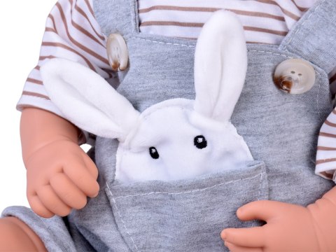 Lalka BOBAS interaktywna 46cm - w niebieskich spodenkach + akcesoria ZA5835